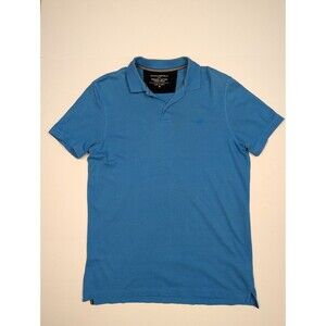 Banana Republic Organic Cotton Pique Polo Blue Mens Medium